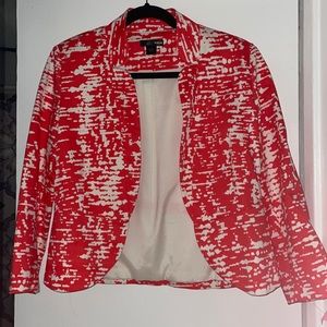 Womens bright coral/orange color blazer. Medium